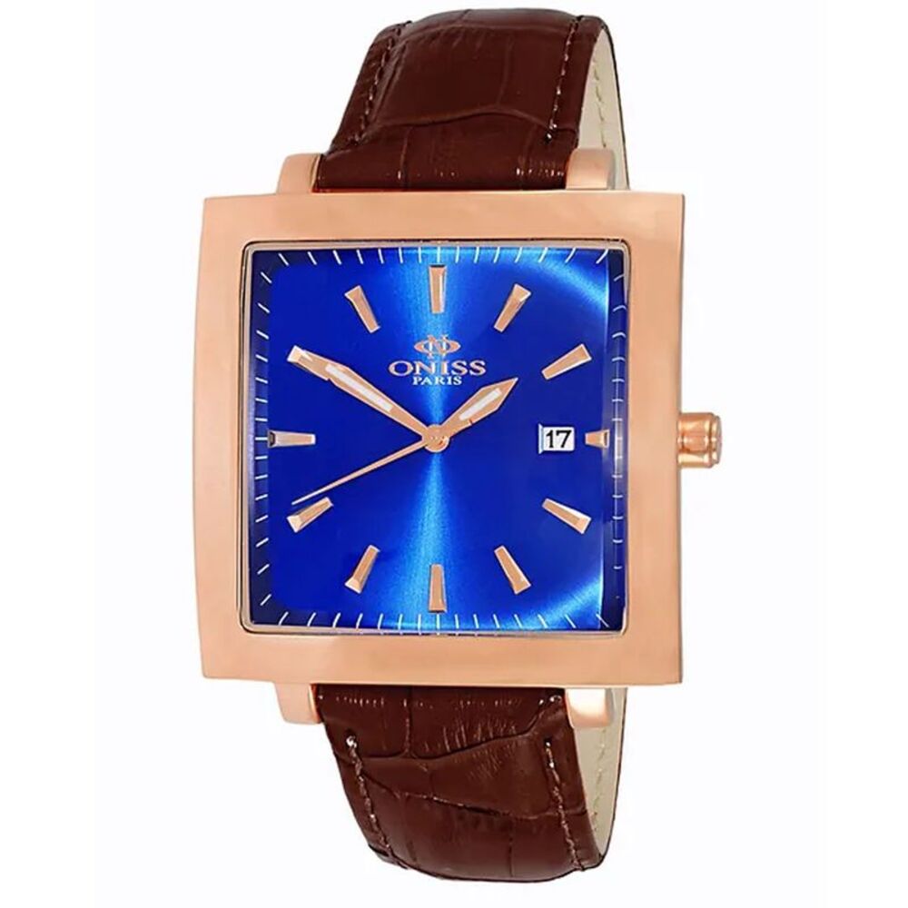 Oniss Men's Quad Blue Dial Watch - ON4444-MRGBU